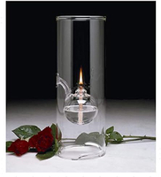 Clear Glass Oil Light Borosilicate Includes Bliss Suspended Hurricane Candle Holder Sleeve Paraffin 
