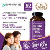 Nano Singapore Digestive Enzyme with Probiotic ( 60 Capsules ) - 6 All Natural Digestive Enzyme with
