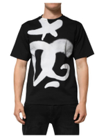Mens Graphic Print Tee Size XS Black