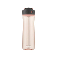 【CONTIGO】運動吸管水瓶710ml-粉橘(公司貨 防塵 防漏 無毒材質)
