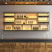 Corner Cocktail Bar Cabinet Wall Mounted Shelf Salon Storage Wine Cabinets Commercial Bottle Cremalheira De Vinho Bar Furniture