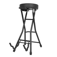 Guitar Stool with Padded Cushion Foldable Dual-purpose Guitar Bracket Holder Performance Chair Musical Instrument Parts