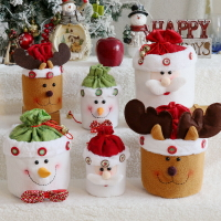 圣誕節禮品糖果袋商場酒店圣誕樹裝飾品送兒童蘋果袋禮物糖果袋1入