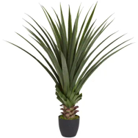 Nearly Natural 4' Spiked Agave Polyester Artificial Plant, Green