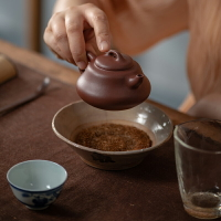 家用紫砂壺 正宗手工紫砂茶具 原礦紅皮龍 福祿葫蘆壺 送禮好壺