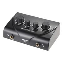 Portable Dual Mic Inputs Audio Sound Mixer For Amplifier &amp; Microphone Karaoke Ok Mixer Black Us Plug