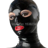 Latex Mask Women Man Black Sexy Fashion Latex Mask Latex Fetish Club Hood