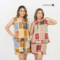 Set Yukensi Gadis DAVINA Setelan Wanita Tank Top Ruffle Celana Pendek Atasan Bawahan Rempel Part.2 R