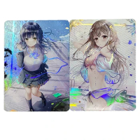 Diy Self Made 2Pcs/set Goddess Story Kawaii Collection Card Refraction Color Flash Craft Anime Peripheral Cards Gift Toy
