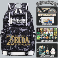 กระเป๋าเป้ร่วมงานอนิเมะ Zelda Breath of the Wild สำหรับเด็กชายและเด็กหญิง นักเรียนมัธยมต้นและมัธยมปล
