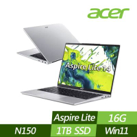 ACER 宏碁 AL14-32P-C36J 14吋效能筆電 (N150/16G/1TB PCIe SSD/Win11/特仕版)