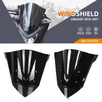 Motorcycle Accessories Black Windshield Windscreen Deflector For HONDA CBR650F CBR 650 F CBR650 F CBR 650F 2014 2015 2016 2017