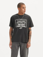 เสื้อยืดผู้ชาย Graphic Vintage Fit T-Shirt สี 2 Horse Pull Garment Dye Pirate Black