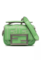 Fendi 二手 Fendi Nano Zucca 壓花皮革法國吊飾