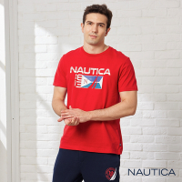 Nautica 男裝 品牌LOGO旗語造型短袖T恤-紅色