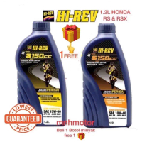 On sale RSX RS150 (1.2 Litre) 4T HI-REV Semi Synthetic 10W-40 / 15W-50 100% Original 1 BOTOL DAPAT