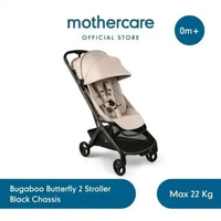 Bugaboo Butterfly 2 Stroller Black Chassis - Kereta Dorong Bayi Desert Taupe