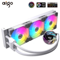 Aigo AT240/360 CPU Water Cooler Aura Sync RGB Fan 120mm liquid CPU Cooling Radiator LGA 2066 2011 1200 1151 1155 AM4 AM3+ TR4