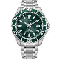 CITIZEN 星辰錶 PROMASTER 綠水鬼 光動能 潛水錶(BN0199-53X)44.5mm