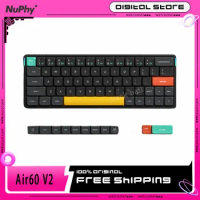 New Nuphy Air60 V2 Mechanical Keyboards 3 Mode Wireless Bluetooth Keyboard Low Profile Mute Gaming Office Keyboards PC Laptop