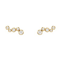 【Georg Jensen 喬治傑生】SIGNATURE DIAMOND 18K黃金鑽石針式耳環