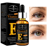 Vitamin E Eye Serum Essence Moisturizing Nourishing Fading Fine Lines Removing Eye Bags Dark Circles Fat Particles Eye Care 30ml