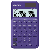 CASIO 10位元甜美馬卡龍輕巧口袋型計算機(SL-310UC-PL )-葡萄紫