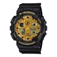 Jam Tangan Pria Casio G-Shock GA-100GGB-1A9DR Black And Gold Series Digital Analog Dial Black Resin