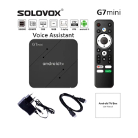 SOLOVOX G7mini Android 11 TV Box S905W2 featuring 2G 16G WiFi Bluetooth Voice Assistant and YouTube 4K Media Playback G7 Mini