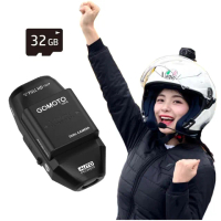 【GOMOTO官方直營】雙鏡頭機車行車記錄器GR10酷樂機(贈32GB記憶卡)