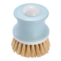 Sisal Bristle Dish Brush Scrubbers Brushes For Washing Cast Iron Pan Pot Kitchen Cleaning Brush Bristled Liquid Wash Round