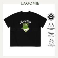 Áo Thun Boxy Local Brand In Hình MATCHA LATTE Cotton 100% Nam Nữ Unisex Thương Hiệu LAGOMIE