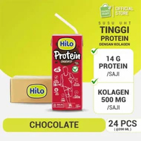 HiLo Protein Chocofit UHT 200 mL X 24 pcs – Susu Tinggi Protein dengan Collagen Rasa Cokelat