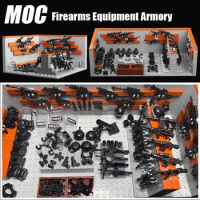 MOC City SWAT Special Forces Police Weapons Armory Building Blocks Military Equipment Firearms Model Arsenal DIY Bricks Toys