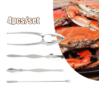 Isi 4 Penghancur Kepiting Stainless - Penjepit Pemecah Kacang Crab Cracker Kuat dan Awet