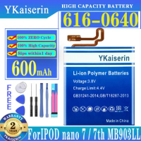 YKaiserin 616-0640 Battery for Apple IPod Nano 4 4th Gen /5 5G 5th /6 6th Gen/7 Nano7 7th Gen A1446 MP3 MP4 MB903LL/A Batteries
