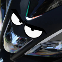 1PC Evil Smiling Eyes Reflective Helmet Window Bumper Rearview Mirror Motorcycle Moto Bike Sticker Decal Car Styling Stickers