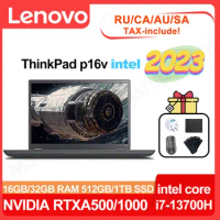 ThinkPad p16v 2023 Laptop Intel i7-13700H NVIDIA RTXA500 4G/RTXA1000 6G 16GB/32GB LPDDR5 RAM 512GB/1TB SSD 300nit 16'' Notebook