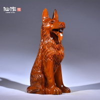 黃花梨木雕狗擺件大號實木質雕刻招財狗風水客廳裝飾品紅木工藝品