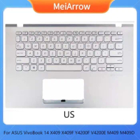 MEIARROW New/org For Asus Vivobook 14 X409 X409F Y4200F V4200E M409 M409D palmrest US keybaord,Silver