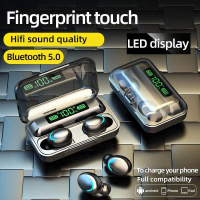 Tai Nghe Không Dây, F9-5 TWS, Bluetooth 5.0, Âm Trầm, Tai Nghe Chống Nước, Âm Thanh Nổi 9D HIFI, Giả