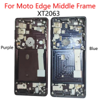 Original For Motorola Edge XT2063 Middle Frame Bezel Plate Replacement Parts