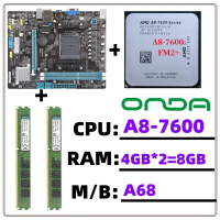 เมนบอร์ดมือสอง, สำหรับ ONDA, FM2 FM2+ A68, CPU DDR3 8GB, เหมาะสำหรับ A8/A10-7500/7600/7650/5700, 8GB
