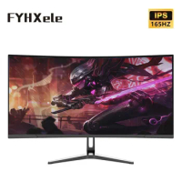 FYHXele 34 Inch Monitor 165Hz VA WQHD Desktop Wide Display 21:9 LED Gamer Computer Screen 1500R Curved DP/3440*1440