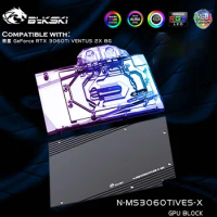 Bykski N-MS3060TIVES-X,GPU Block For MSI RTX 3060Ti VENTUS 2X 8G Graphics Card Radiator,VGV Block,GPU Watercooler 12V/5V RGB