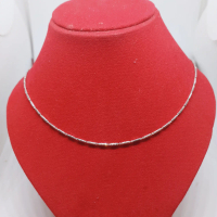 Kalung Anak Bambu perak/silver925 Lapisan emas putih kk25