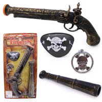 Halloween Pirate Gun Children's Plastic Toy Gun Set Cosplay Pirate Kids Gift