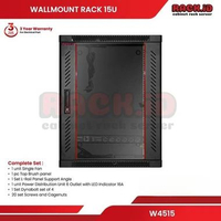 RACK ID Wallmount Rack 15U Depth 450mm Rak Server Single Glass Door W4515