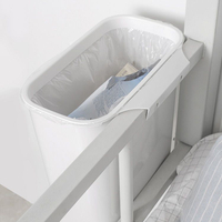 可掛式垃圾桶宿舍床頭創意壓圈塑料小號無蓋-簡約懸掛