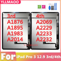 For iPad Pro 12.9" 3rd 4th Gen 2018 A1876 A1895 A2014 A1983 / 2020 A2229 A2069 A2232 A2233 LCD Display Touch Screen Assembly